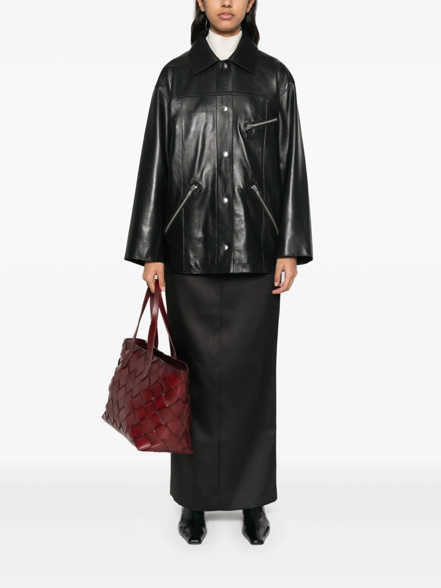 Geaca de piele STAND STUDIO neagra - Img 2