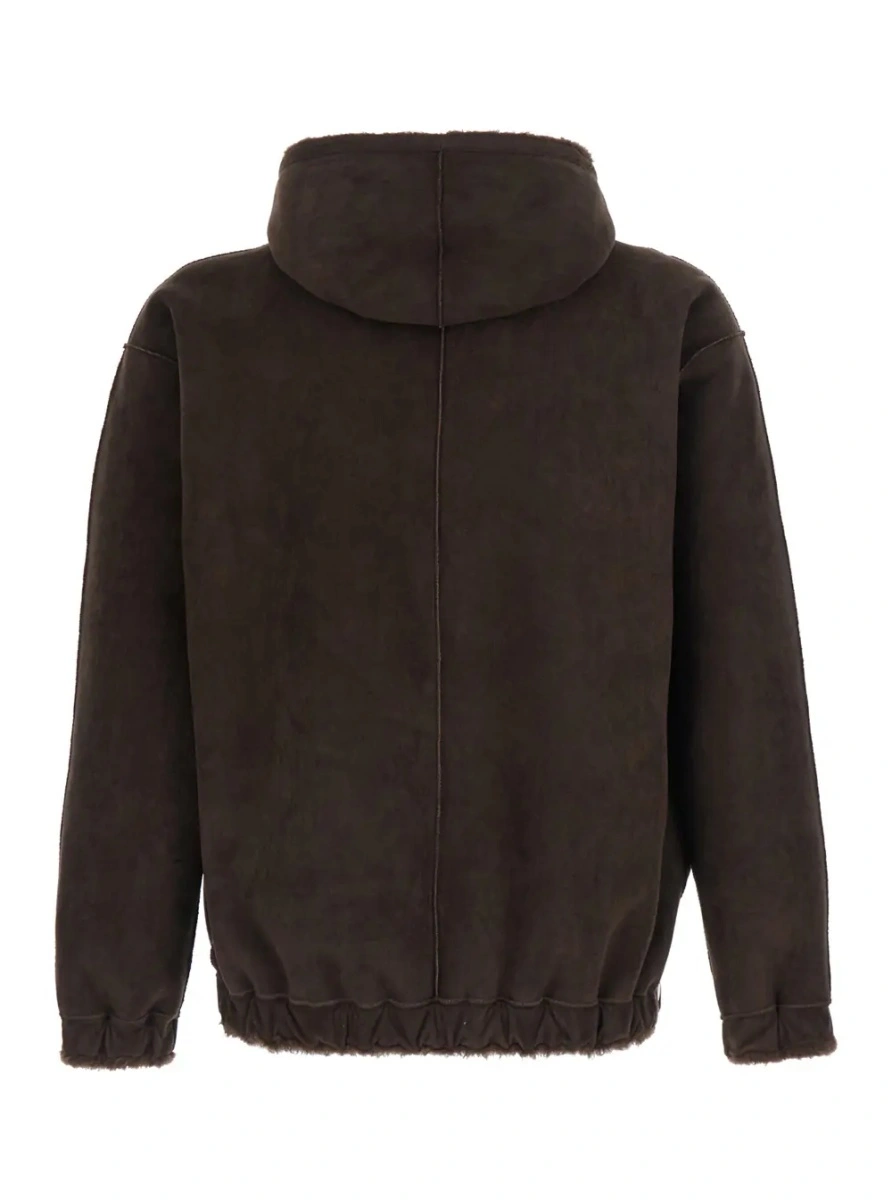 Geaca de piele VALENTINI 1972 maro din piele si shearling - Img 2