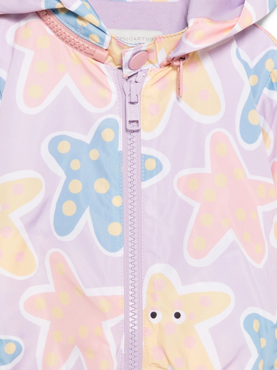 Geaca de ploaie Stella McCartney violet din poliester reciclat - Img 3