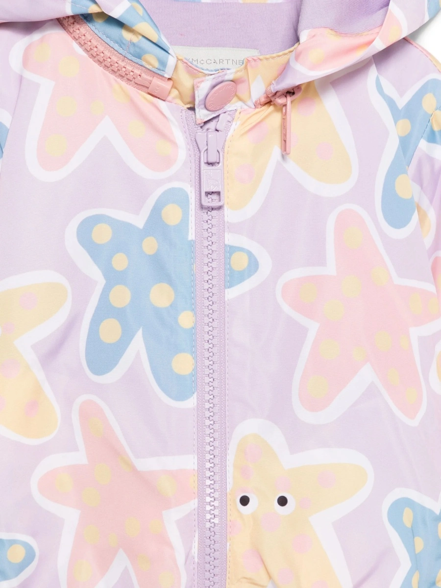 Geaca de ploaie Stella McCartney violet din poliester reciclat - Img 3