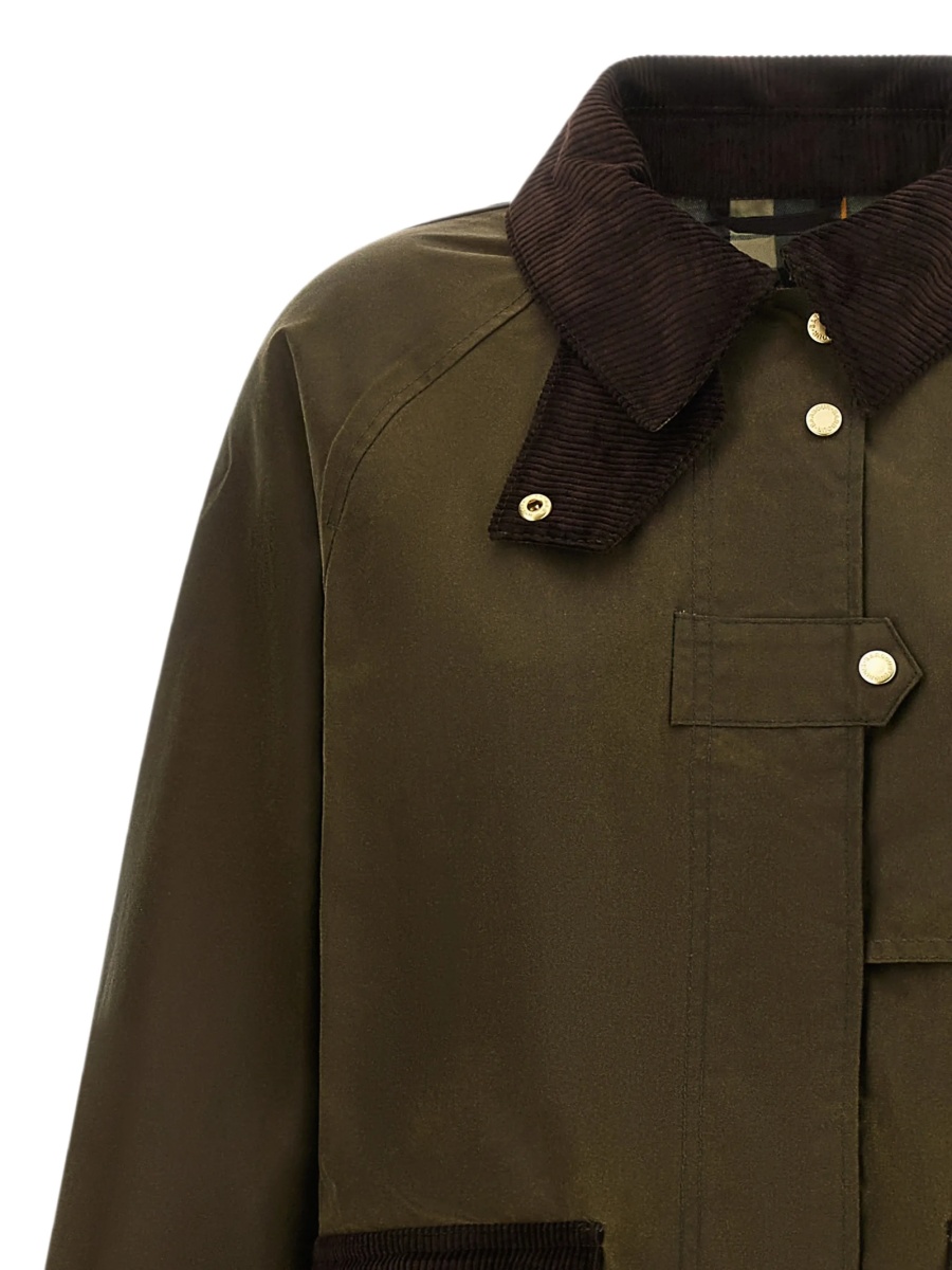 Geaca Oversize Barbour verde din bumbac - Img 3