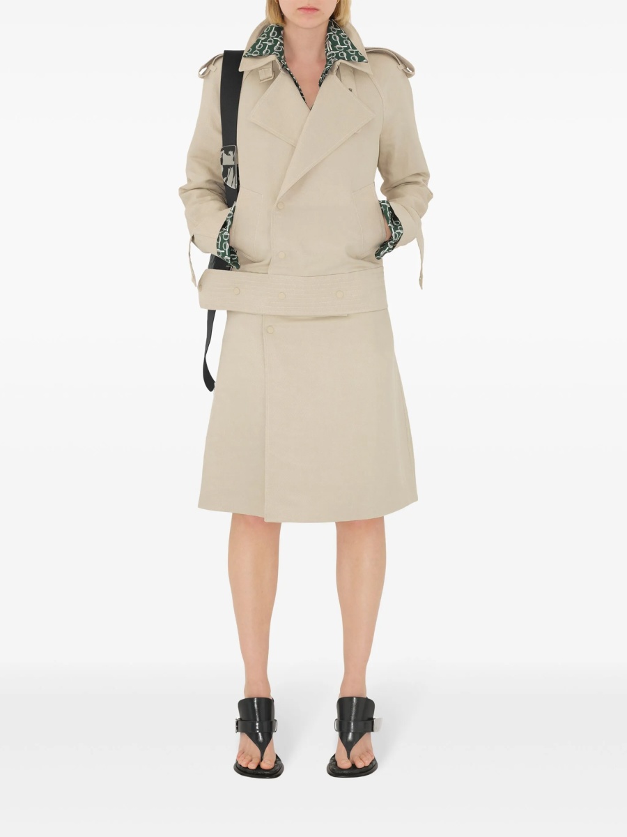 Geaca Oversize Burberry neutra din vascoza si hartie - Img 2