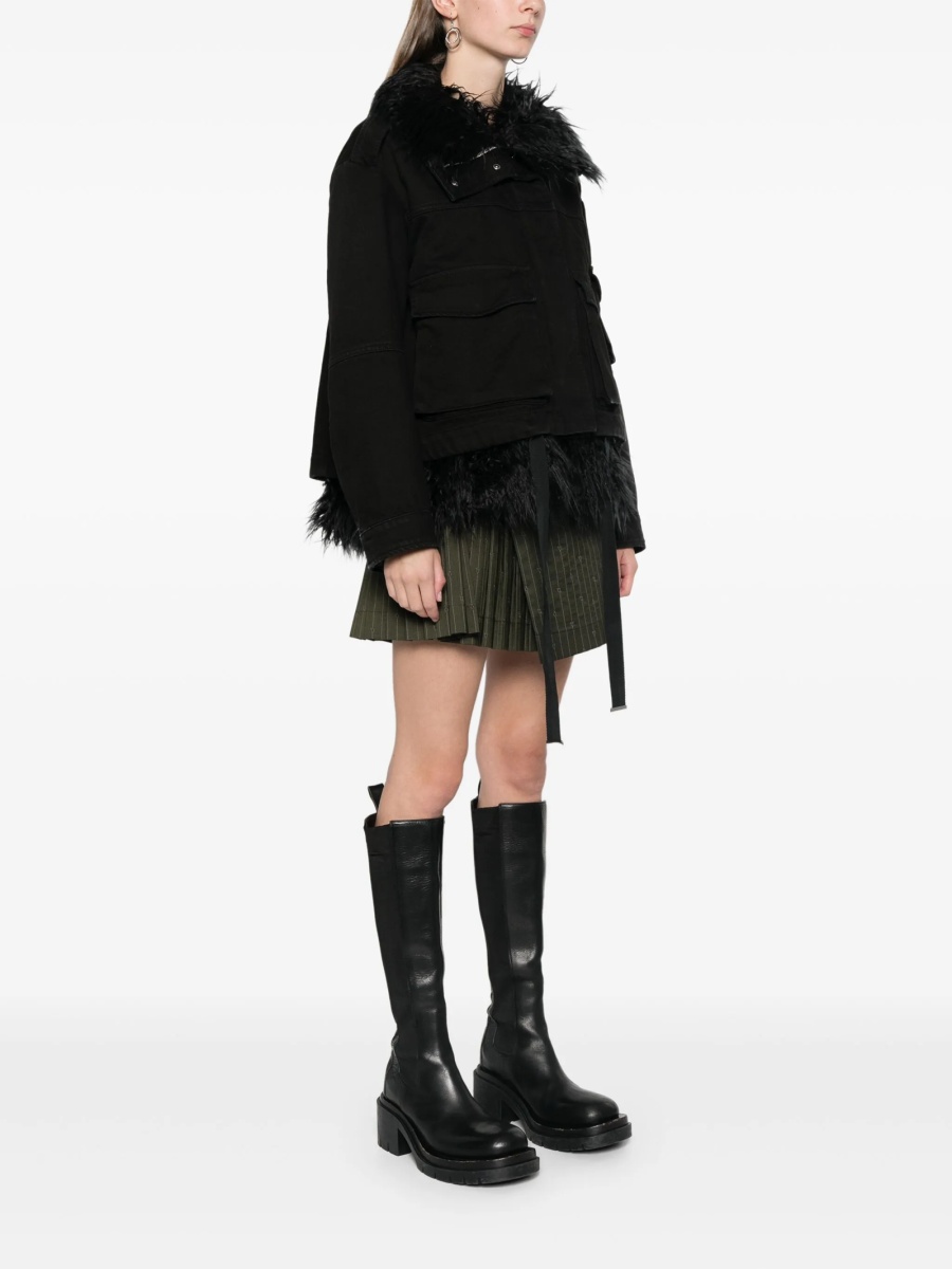 Geaca Oversize Dondup neagra din bumbac - Img 3