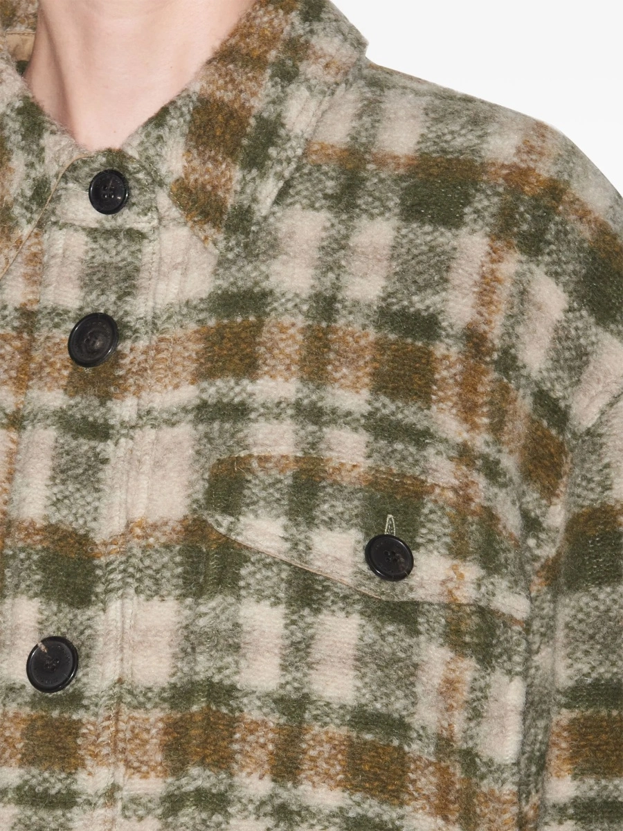 Geaca Oversize ISABEL MARANT ETOILE verde din polyester si fibre - Img 5