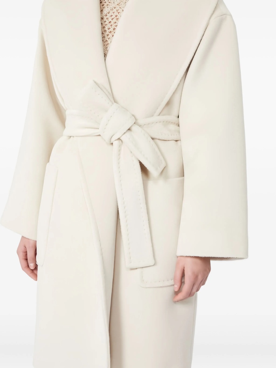 Geaca Oversize MaxMara Studio alba din alpaca si lana - Img 4