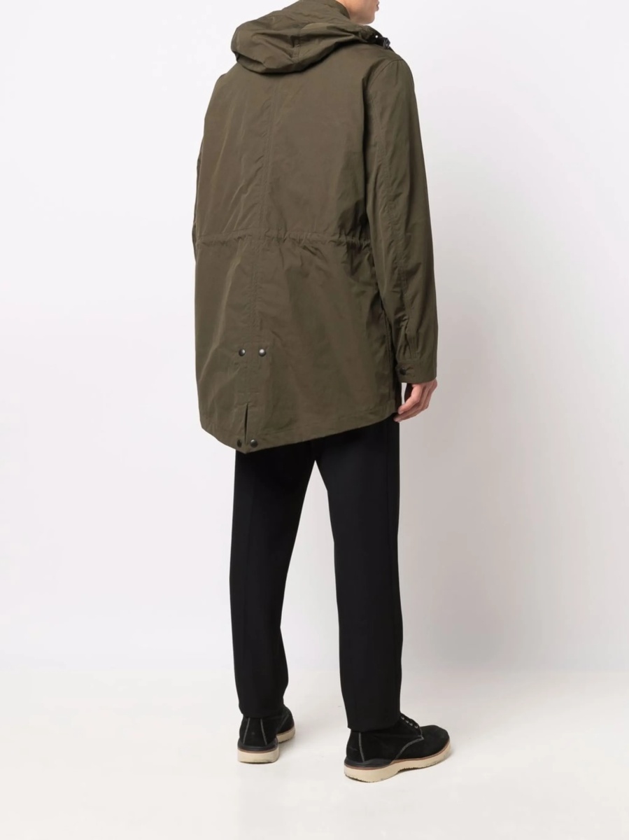 Geaca Parka Woolrich verde din lana - Img 4