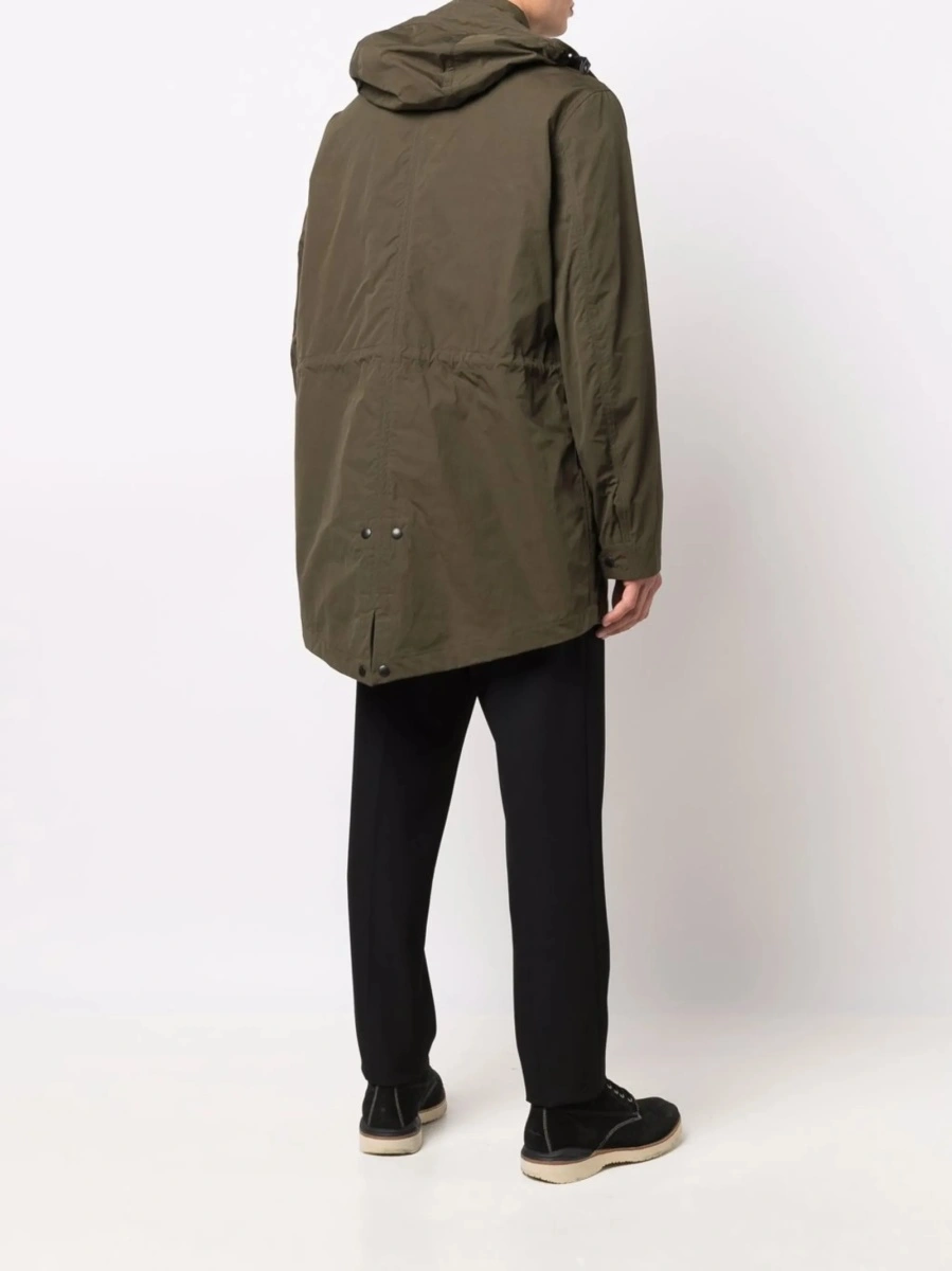 Geaca Parka Woolrich verde din lana - Img 4
