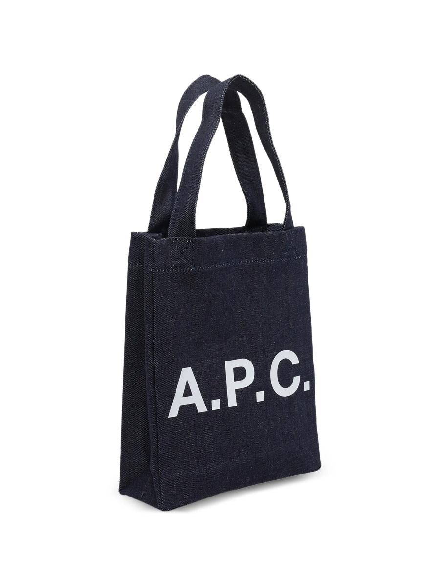 Geanta de mana A.P.C. albastra din bumbac - Img 3