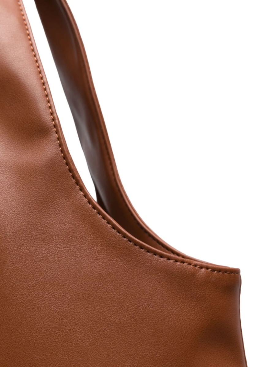 Geanta de mana A.P.C. maro din poliuretan si polyester - Img 4