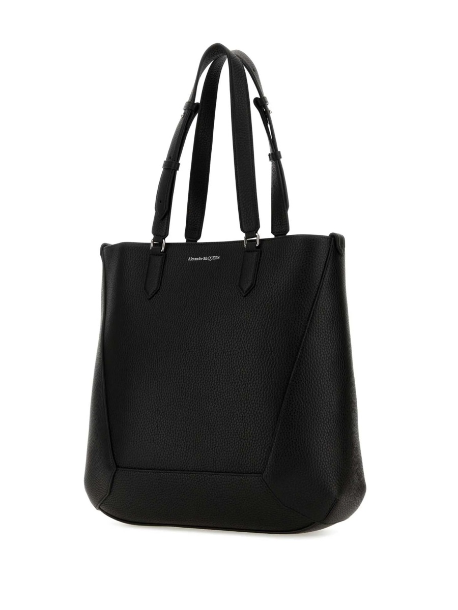 Geanta de mana Alexander McQueen neagra din piele - Img 2