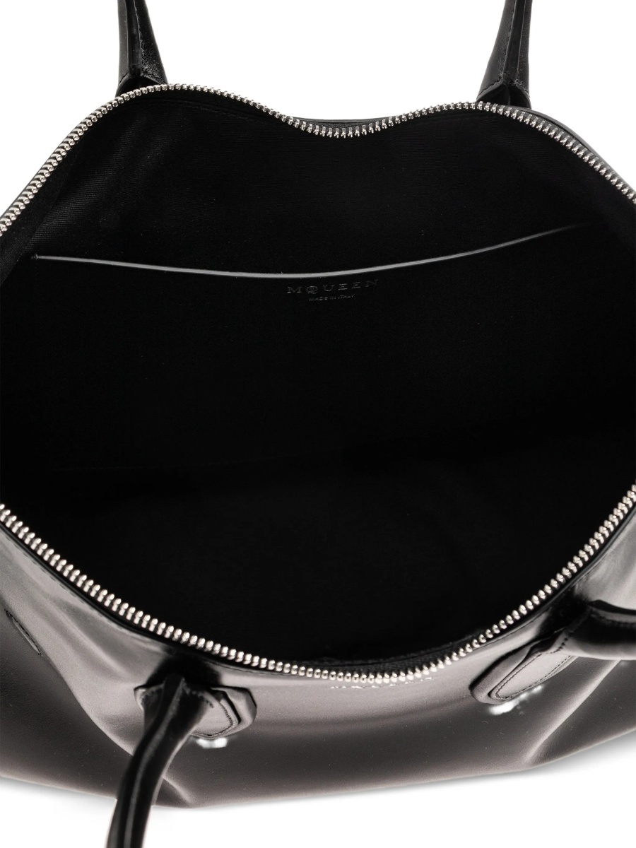 Geanta de mana Alexander McQueen neagra din piele - Img 5