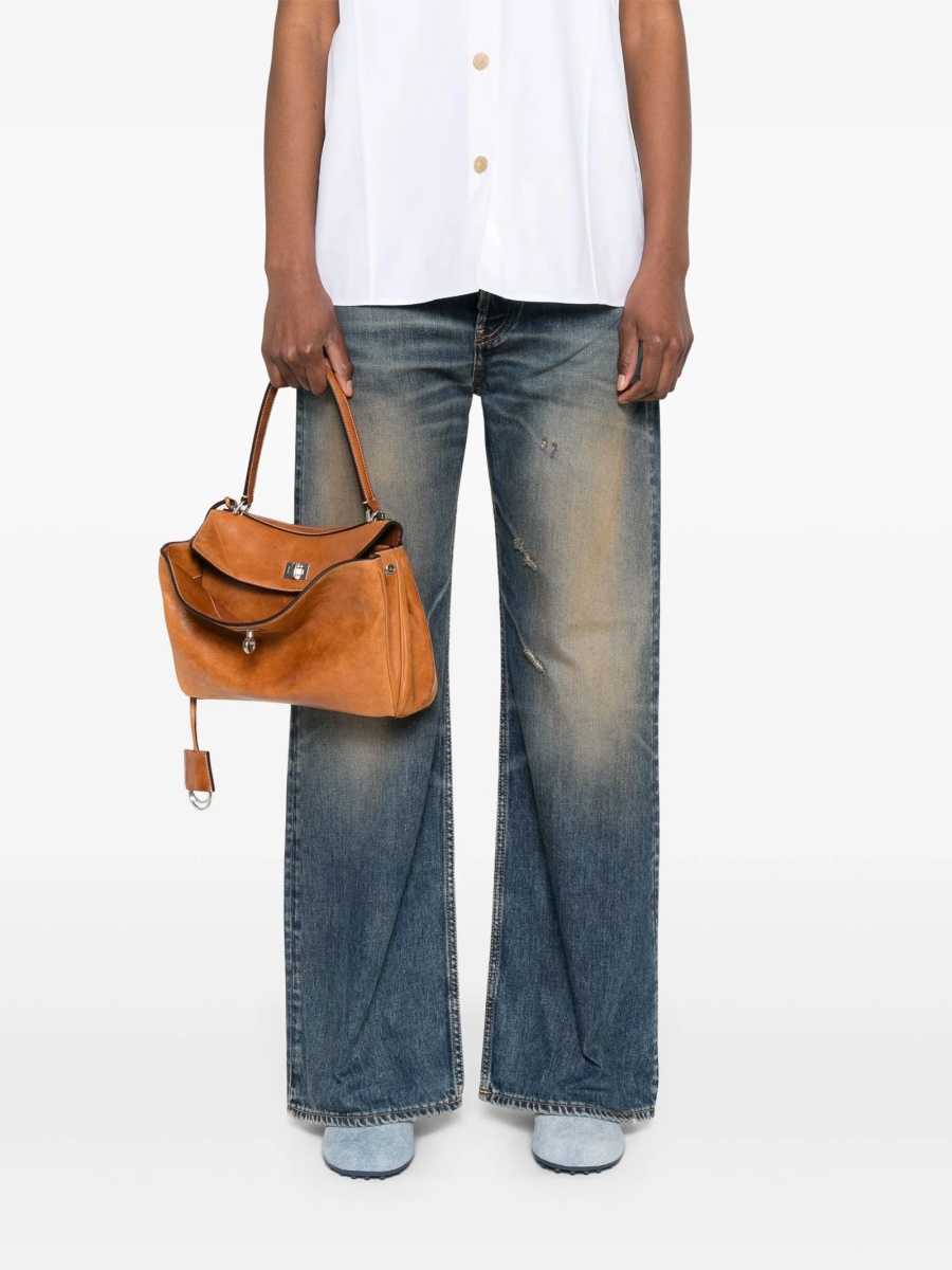 Geanta de mana Balenciaga maro din piele vegetala - Img 2