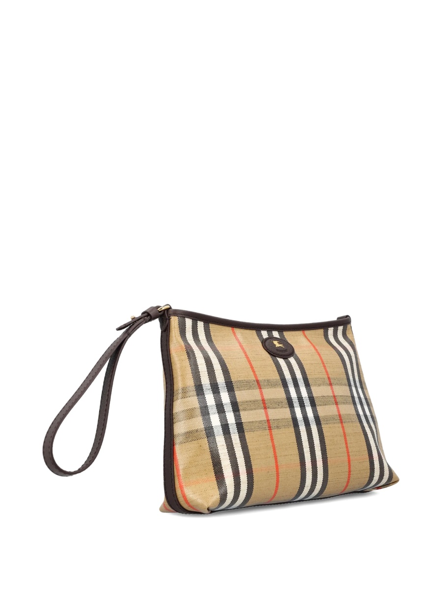 Geanta de mana Burberry neutra din bumbac si vascoza - Img 3