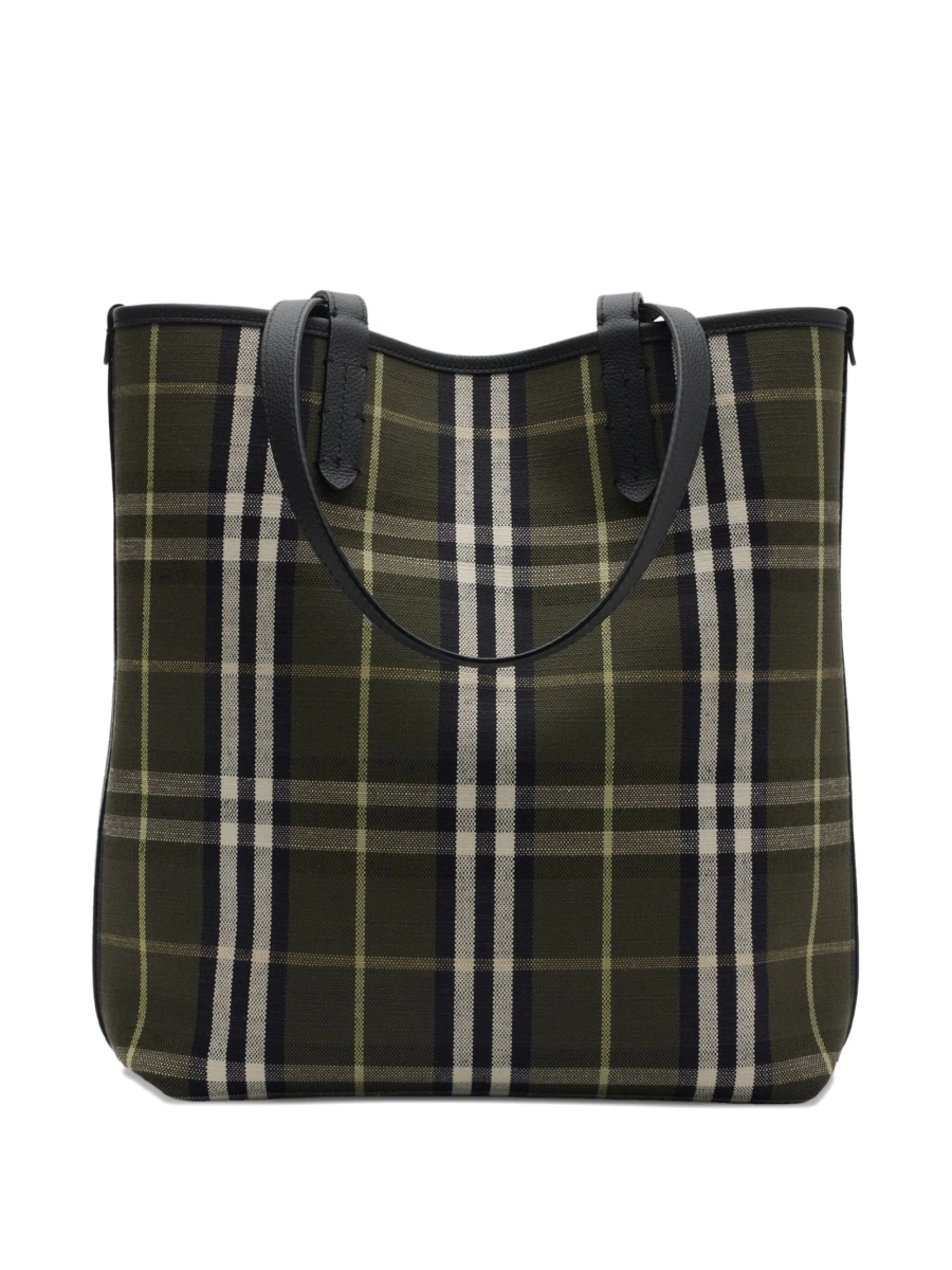 Geanta de mana Burberry verde din piele - Img 2