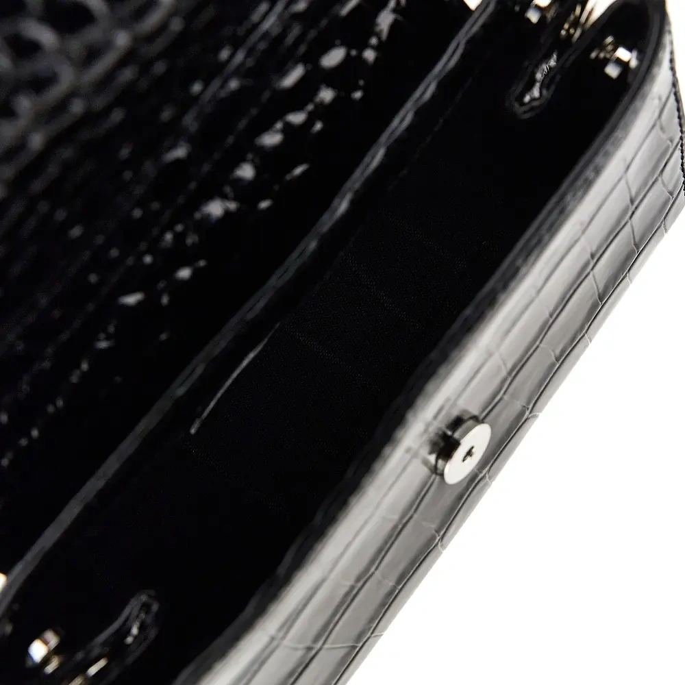Geanta de mana Croco-embossed leather small 'Hazel' bag - Img 3