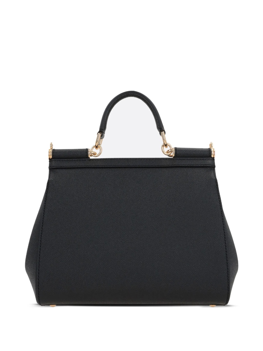 Geanta de mana Dolce &amp; Gabbana Sicily neagra din piele - Img 2