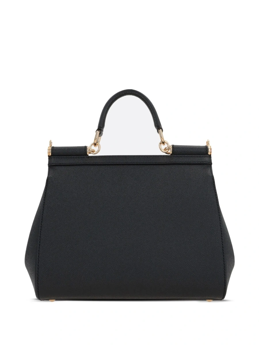 Geanta de mana Dolce &amp; Gabbana Sicily neagra din piele - Img 2