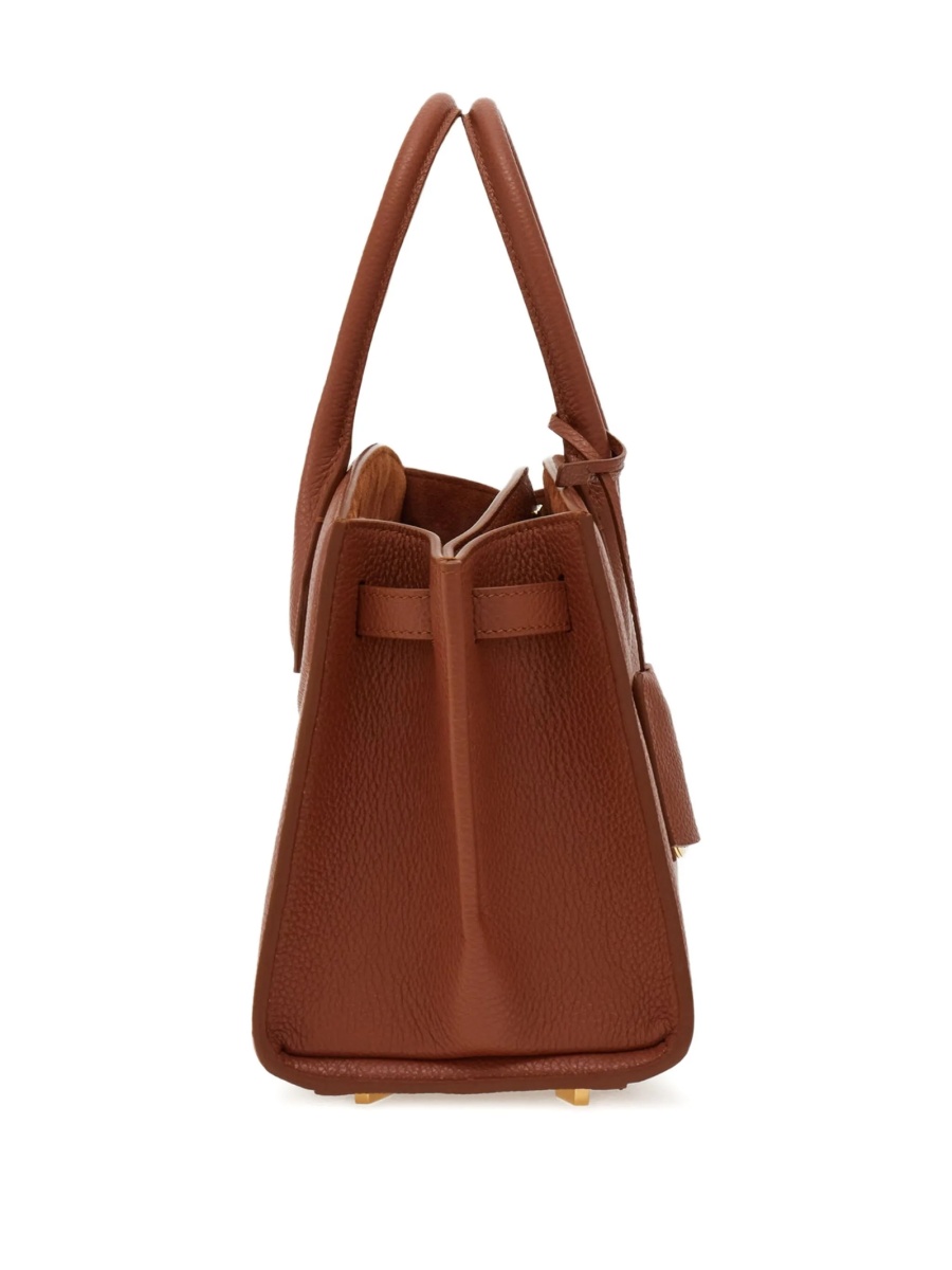 Geanta de mana Ferragamo STUDIO BAG maro din piele - Img 5