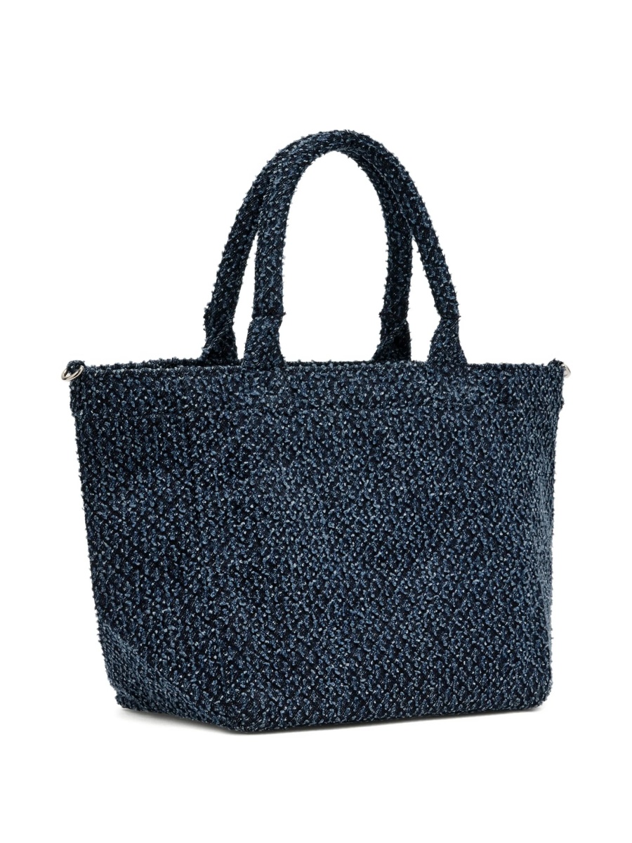 Geanta de mana Ganni albastra din material textil - Img 3