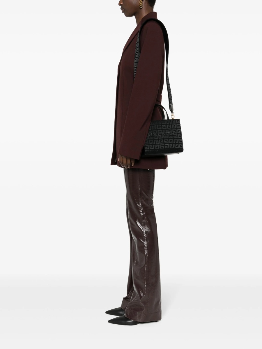 Geanta de mana Givenchy neagra din bumbac si acrilic - Img 2