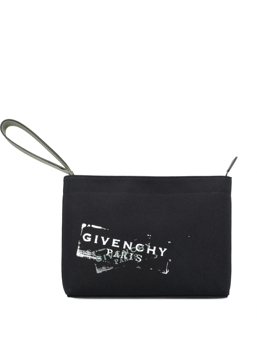 Geanta de mana Givenchy neagra din bumbac - Img 7