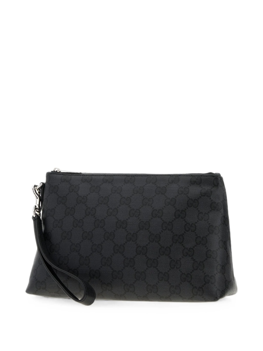 Geanta de mana Gucci neagra din in si bumbac - Img 3