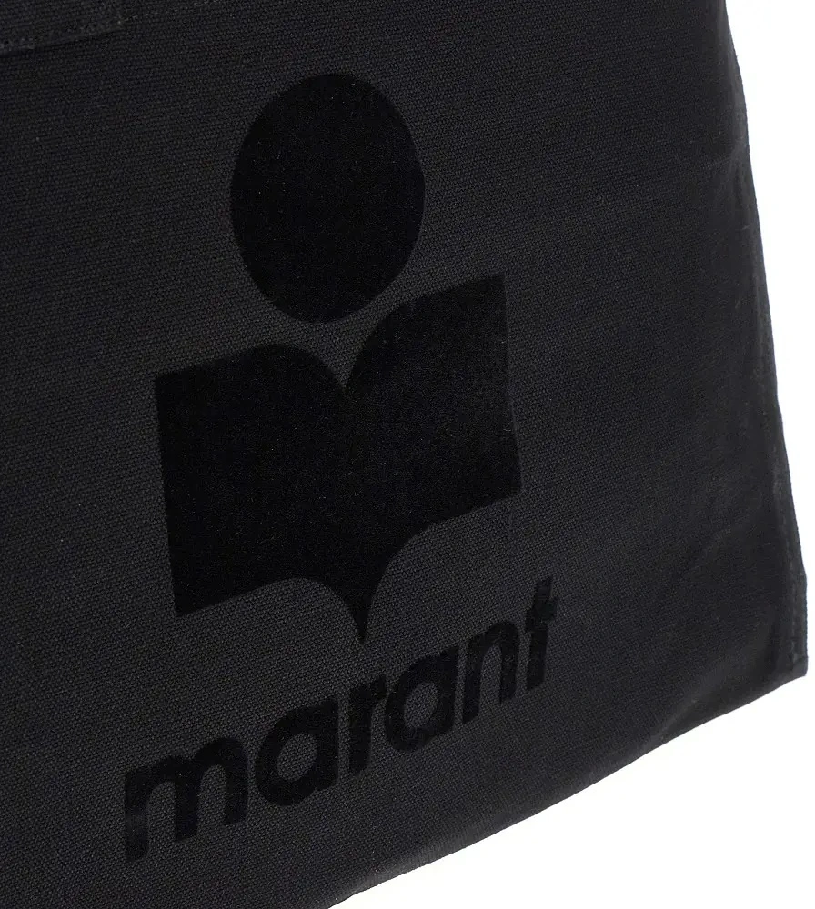 Geanta de mana Isabel Marant neagra din canvas 'Yenky Zipped' - Img 4