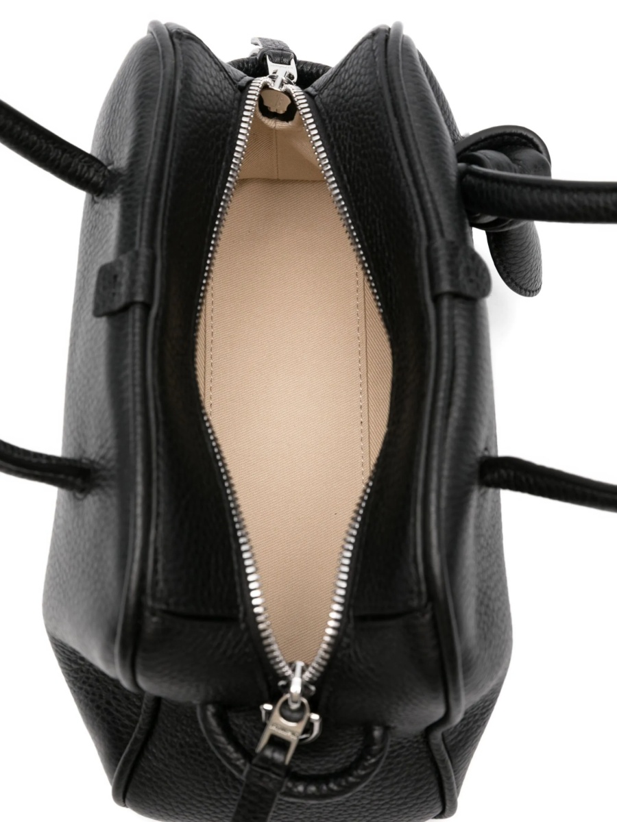 Geanta de mana JACQUEMUS Turismo neagra din piele - Img 5