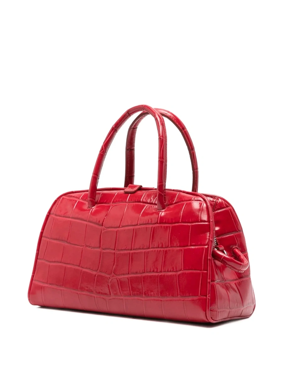 Geanta de mana 'Le Petit Turismo' Red Handbag with Adjustable and Removable Shoulder Strap in Leather for Women - Img 5