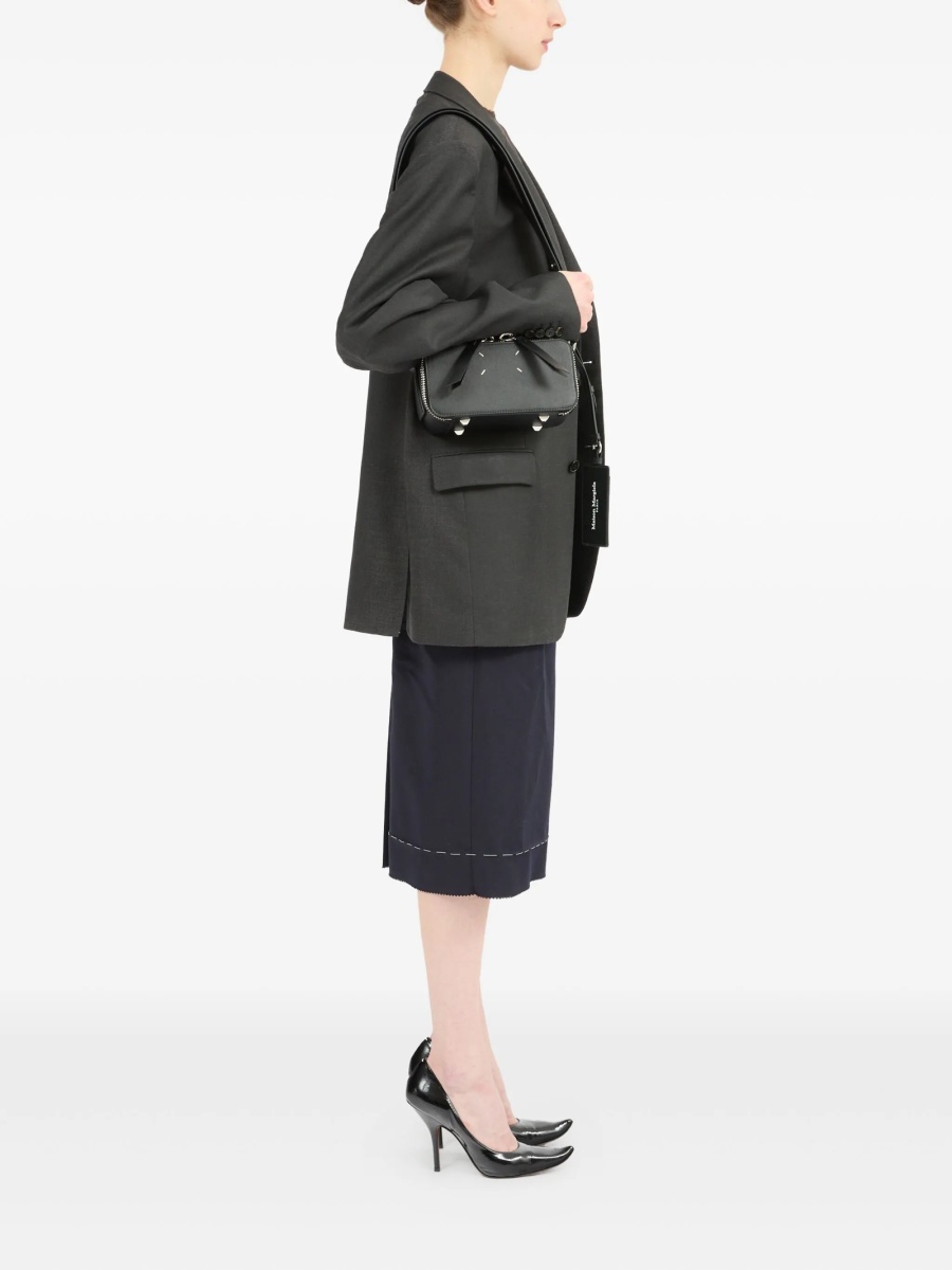 Geanta de mana Maison Margiela neagra din piele - Img 2