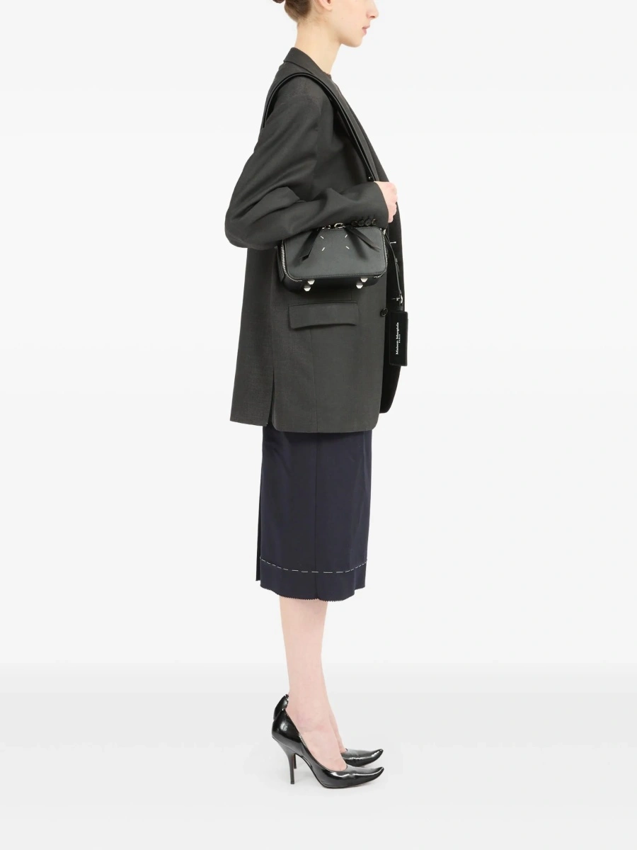 Geanta de mana Maison Margiela neagra din piele - Img 2