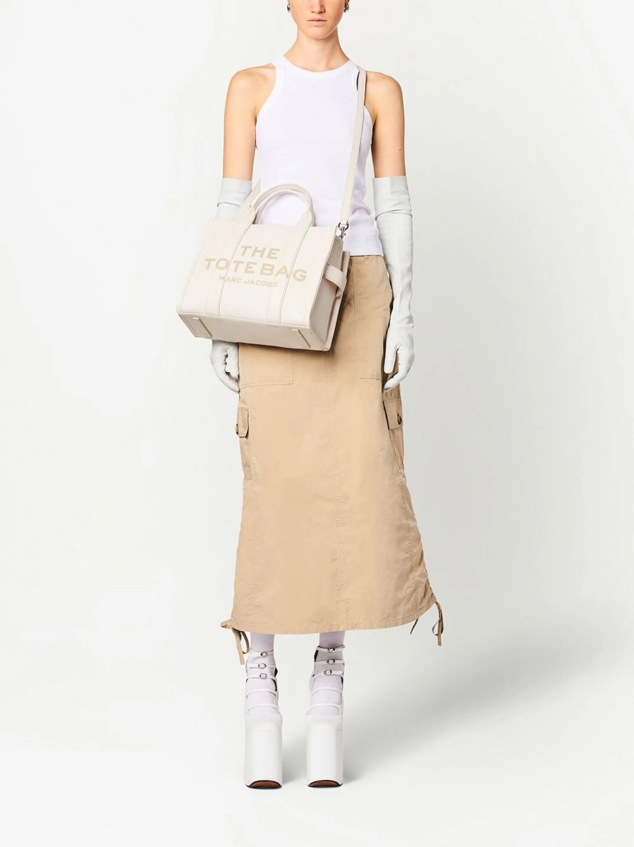 Geanta de mana Marc Jacobs alba din piele - Img 2