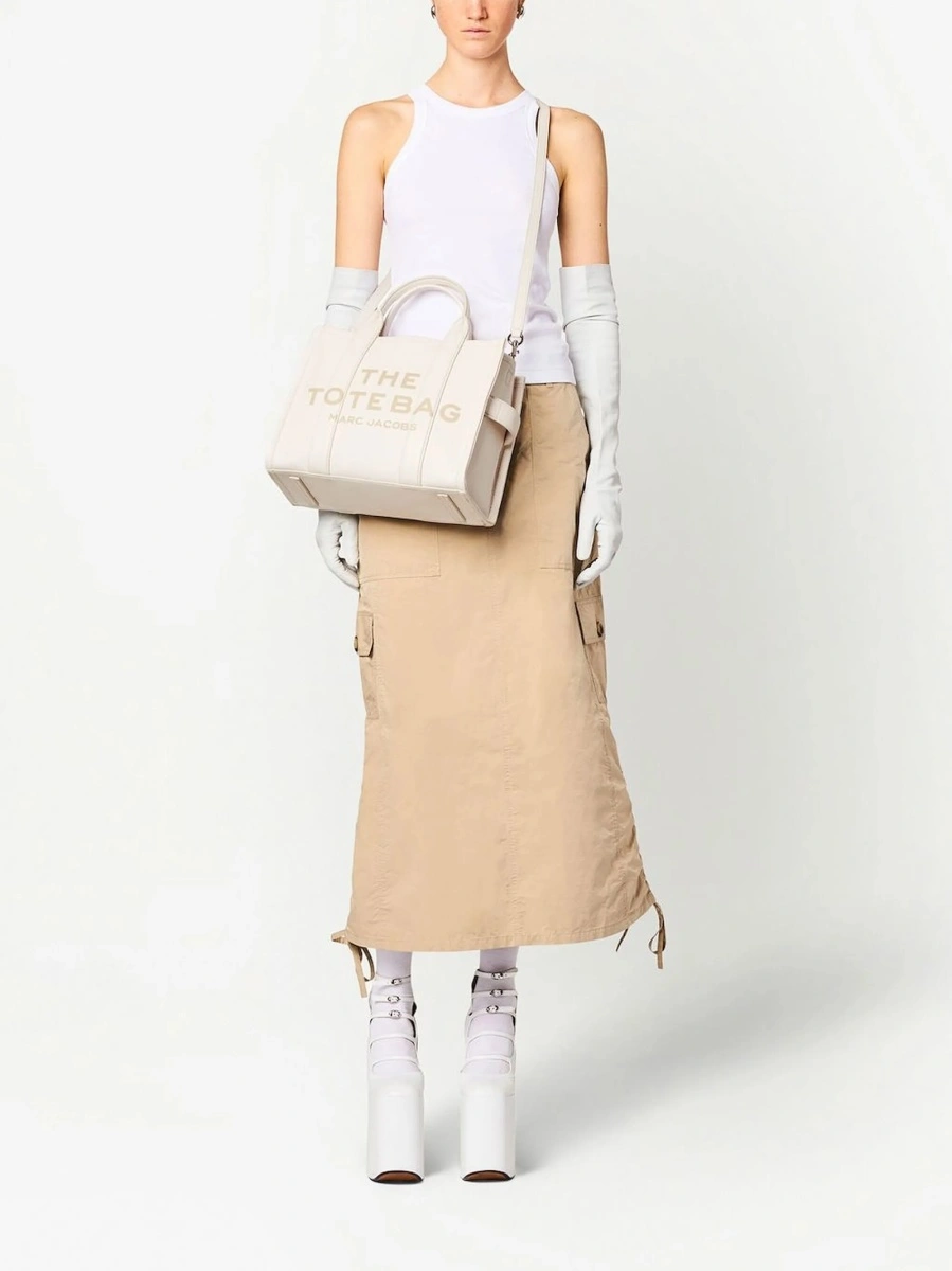 Geanta de mana Marc Jacobs alba din piele - Img 2