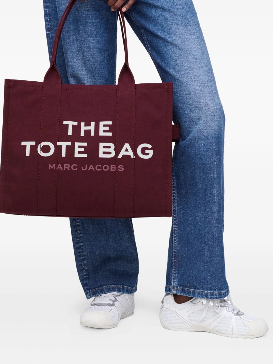 Geanta de mana Marc Jacobs violet din bumbac - Img 2