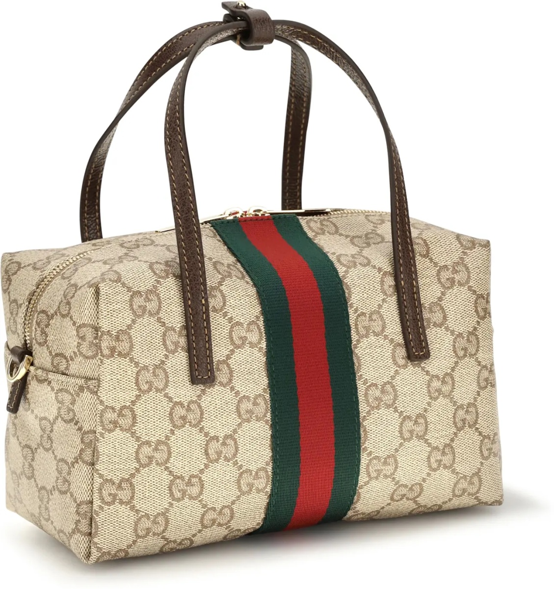 Geanta de mana Mini Boston Handbag with Web stripe - Img 3