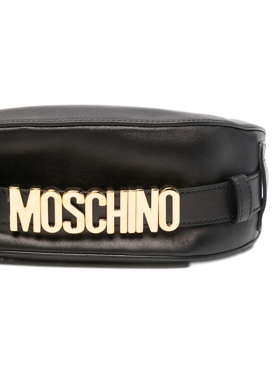 Geanta de mana Moschino neagra din piele - Img 4