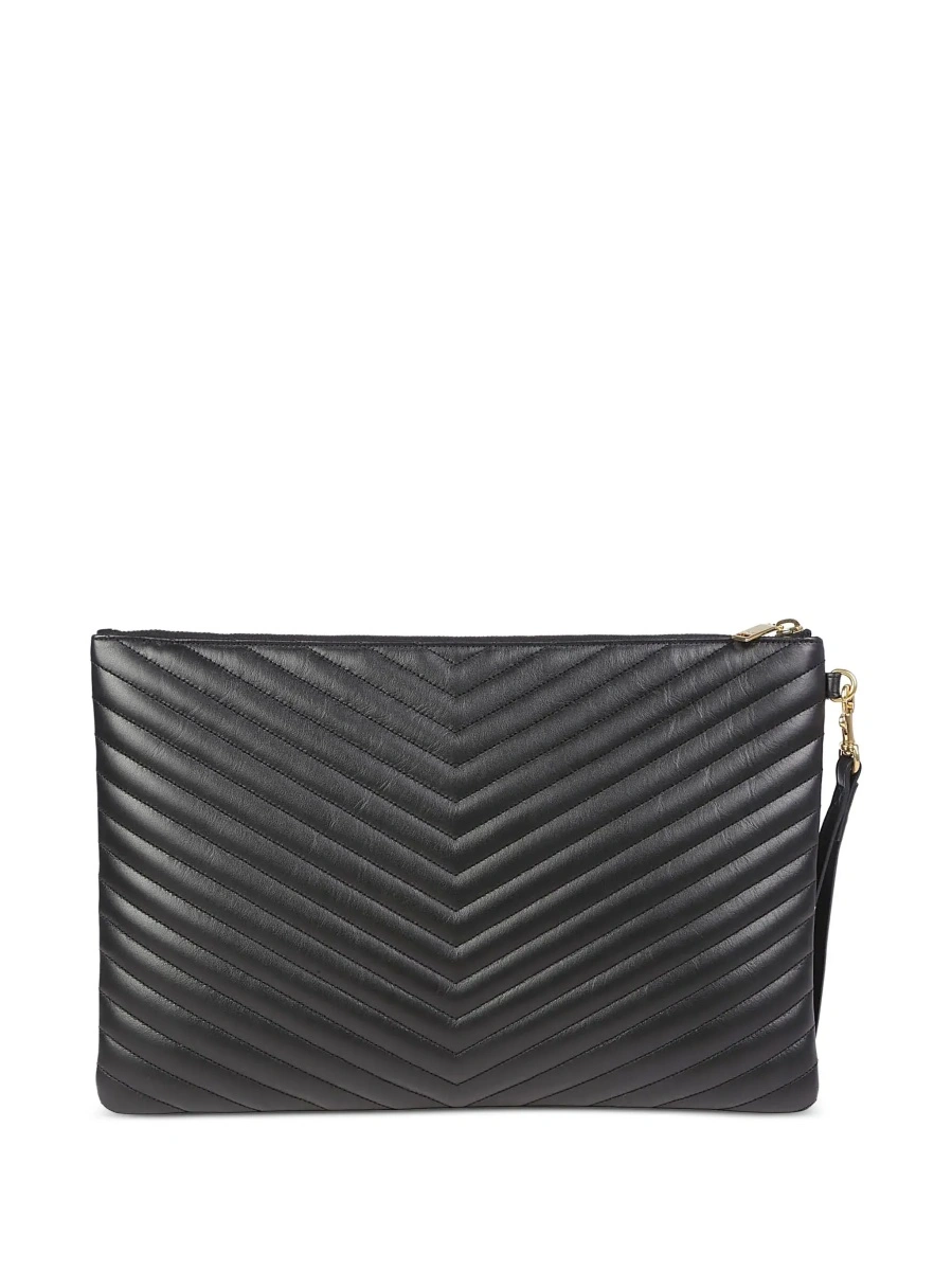 Geanta de mana Saint Laurent neagra din piele 'Jolie' - Img 4