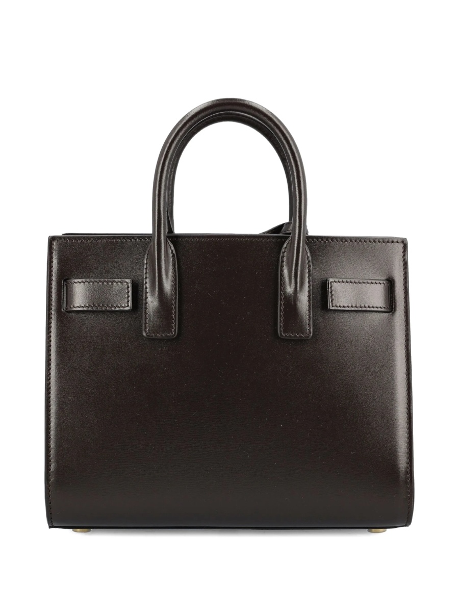 Geanta de mana Saint Laurent Sac De Jour maro din alama si piele - Img 2