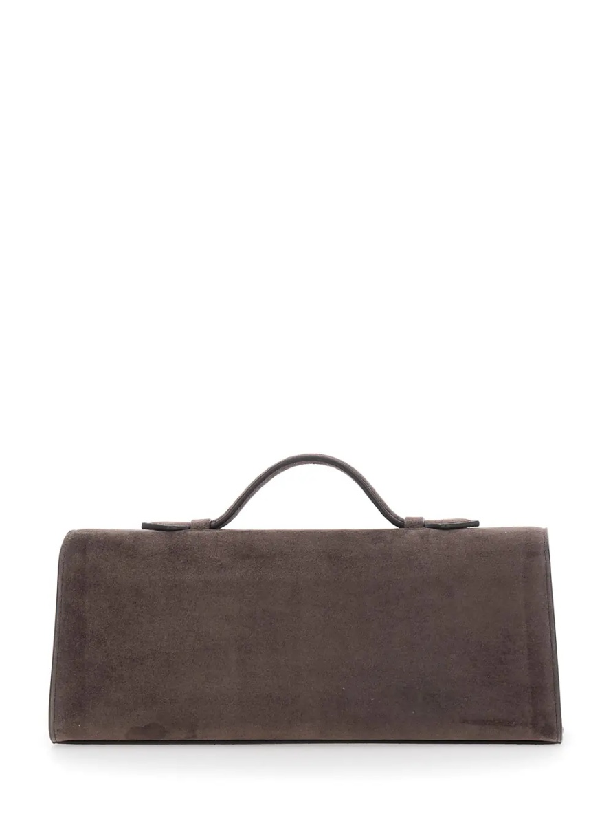 Geanta de mana Slim Symmetry Pouch with brown suede and unisex - Img 2