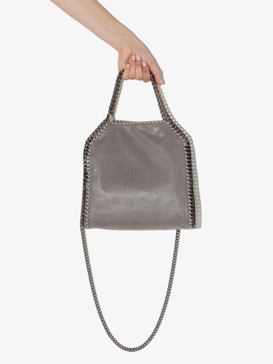 Geanta de mana Stella McCartney falabella gri din poliester reciclat si polyester - Img 4