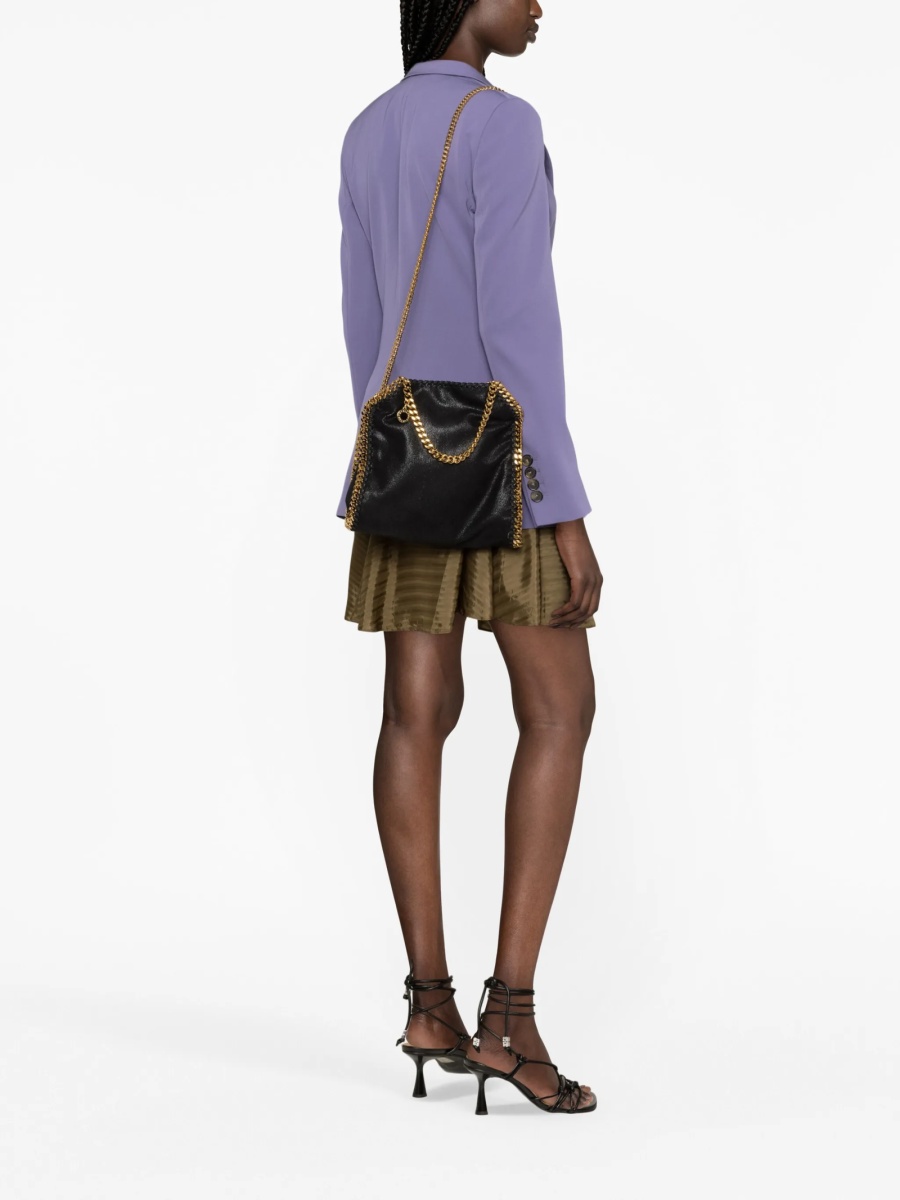 Geanta de mana Stella McCartney falabella neagra din polyester - Img 2