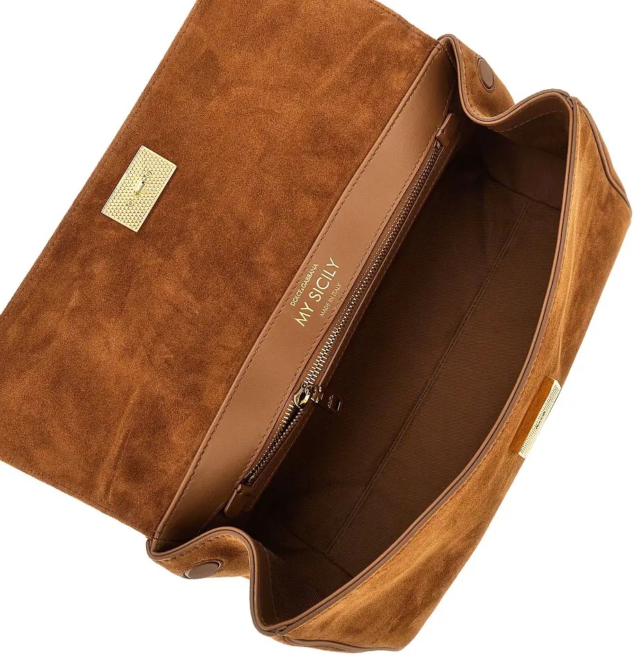 Geanta de mana Suede leather 'My Sicily' handbag - Img 3