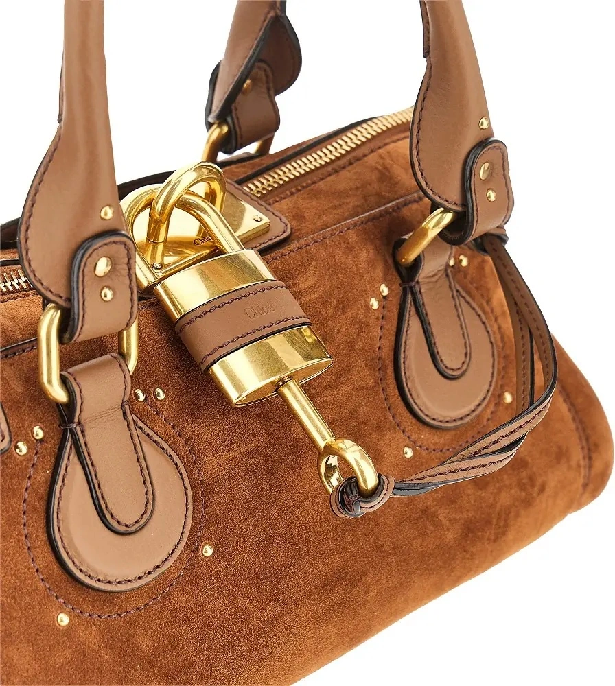 Geanta de mana Suede leather 'Paddington' bag - Img 4