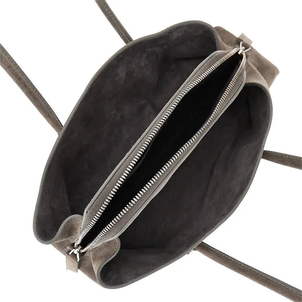 Geanta de mana Suede leather small 'La Passeggiata' bag - Img 3