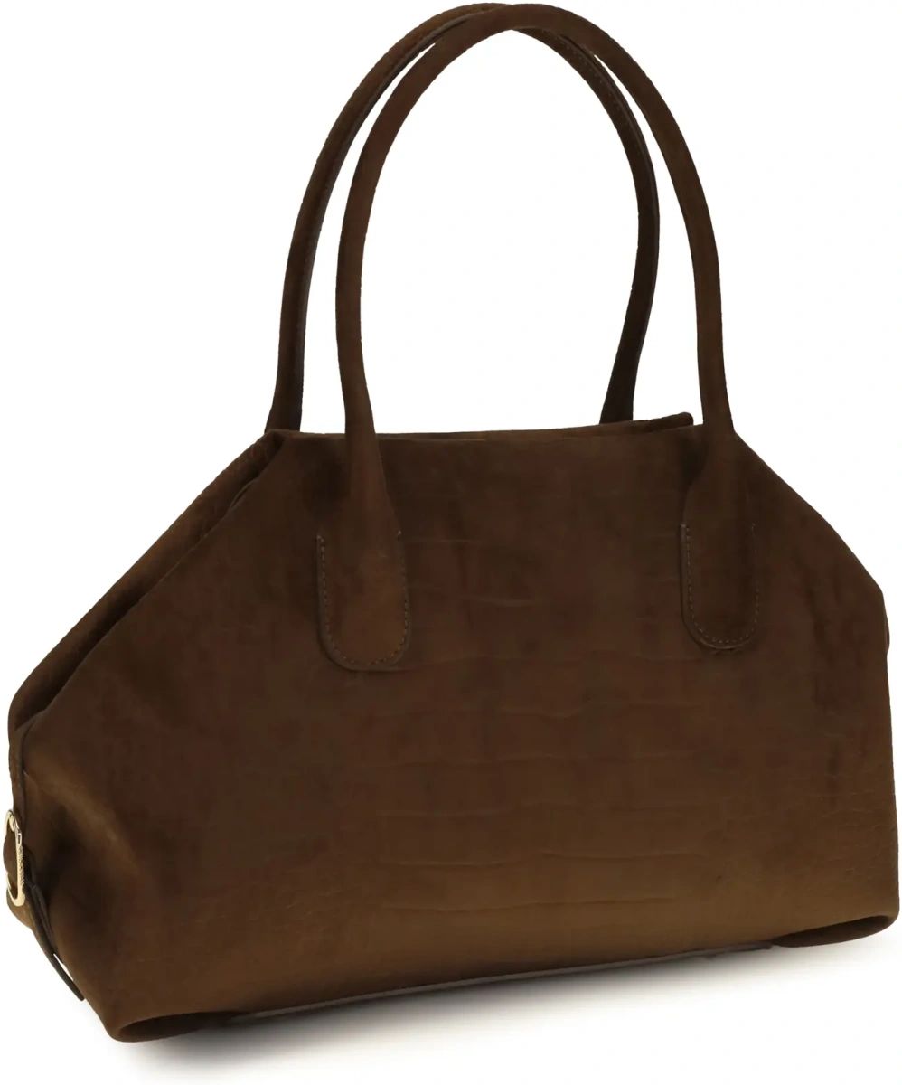 Geanta de mana THEMOIRè Medium Talia Trank crocodile-effect suede Shopping Bag - Img 3