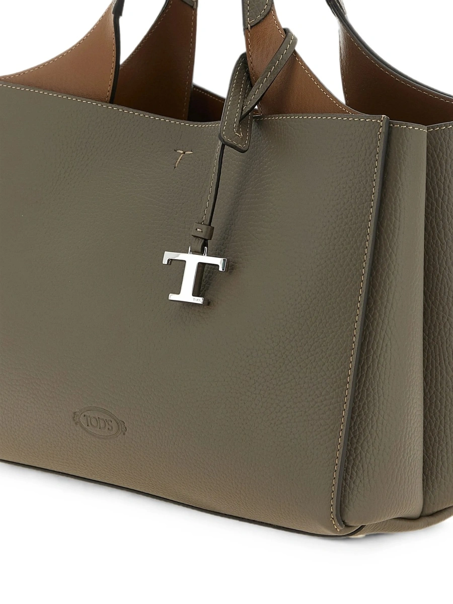 Geanta de mana TOD'S gri din piele - Img 3