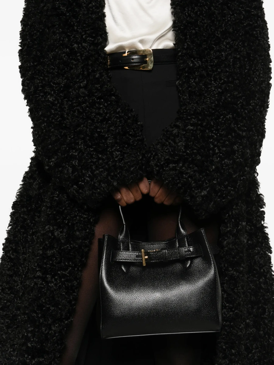 Geanta de mana Tom Ford neagra din piele 'Audrey Piccola' - Img 4
