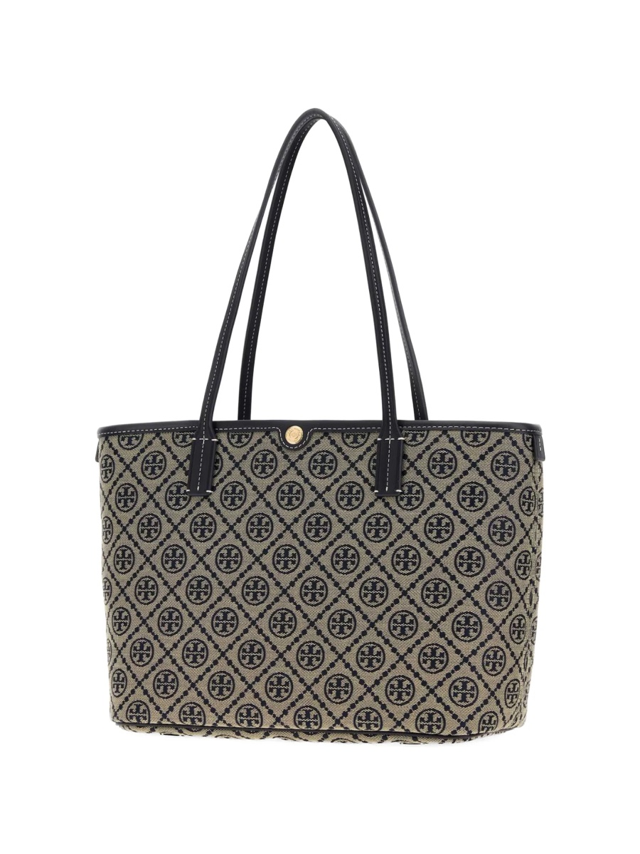 Geanta de mana Tory Burch albastra din bumbac si polyester - Img 3