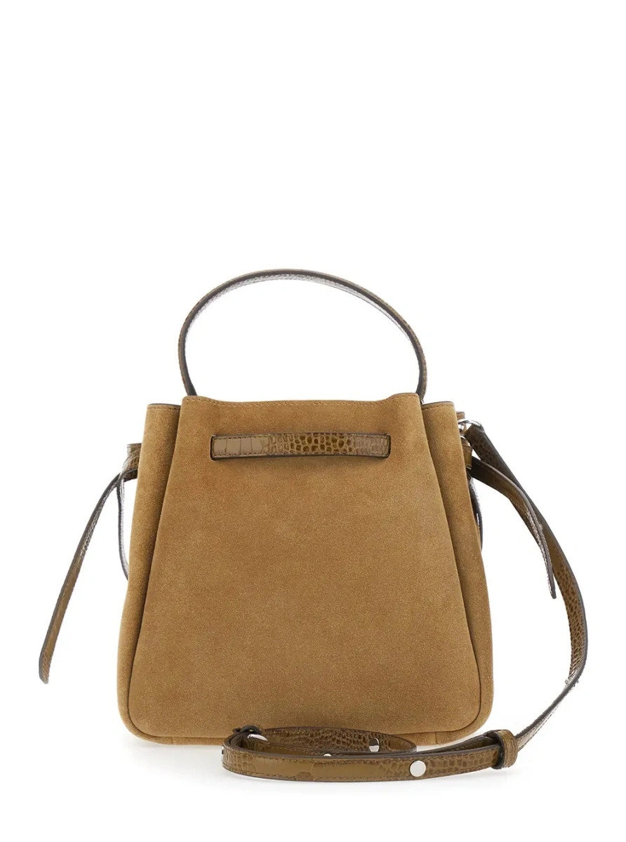 Geanta de mana Tory Burch bej din piele intoarsa - Img 2