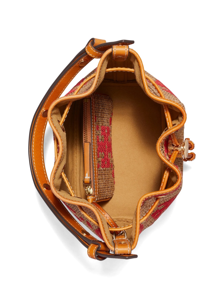 Geanta de mana Tory Burch neutra din poliamida si bumbac - Img 4